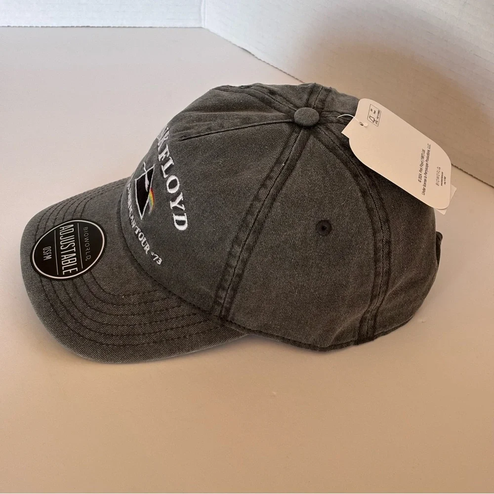 NWTBioworld Dark Gray Pink Floyd Tour Hat Adjustable Officially Licensed Product